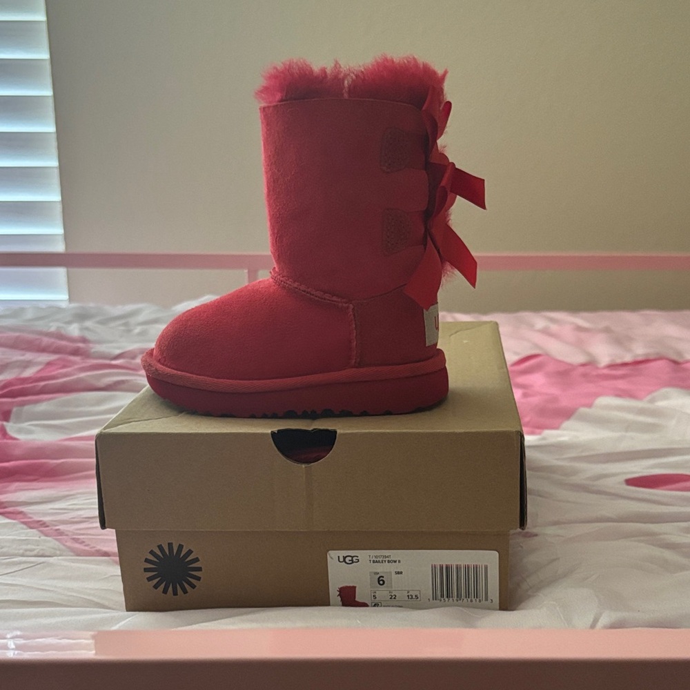 UGG Kids' Red Boots with Bows